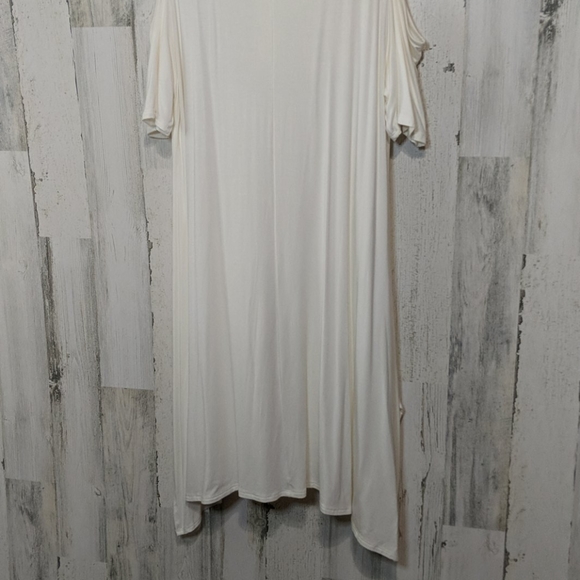 J MODE NEW White Floral Cold Shoulder Dress Swim Cover Plus 2X - Picture 11 of 11